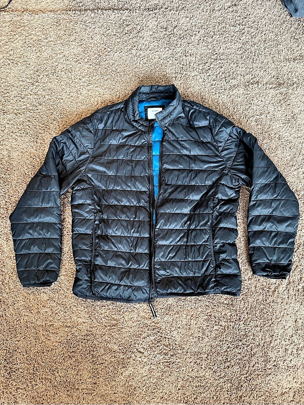 Old Navy Frost Free Puffer Jacket Black & Blue XL
